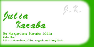julia karaba business card